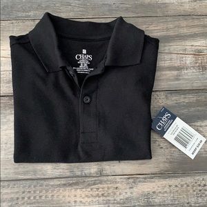 Chaps Boys Black Schoolwear Polo size S(8)